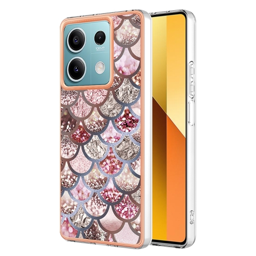 

For Xiaomi Redmi Note 13 5G Global Electroplating IMD TPU Phone Case(Pink Scales)