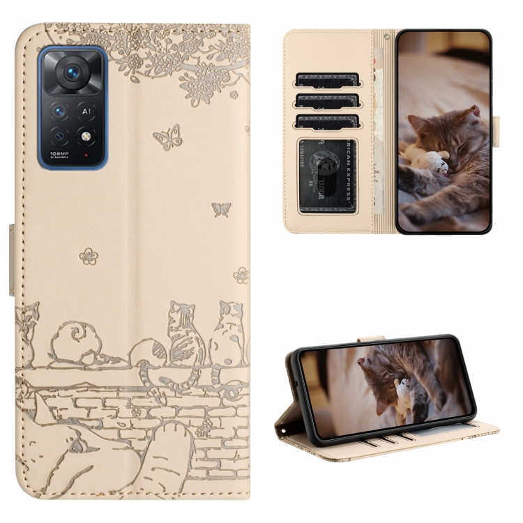 For Xiaomi Redmi Note 11 Pro 4G/5G Global Cat Embossing Pattern Leather Phone Case with Lanyard(Beige)
For Xiaomi Redmi Note 11 Pro 4G/5G Global Cat Embossing Pattern Leather Phone Case with Lanyard(Beige)