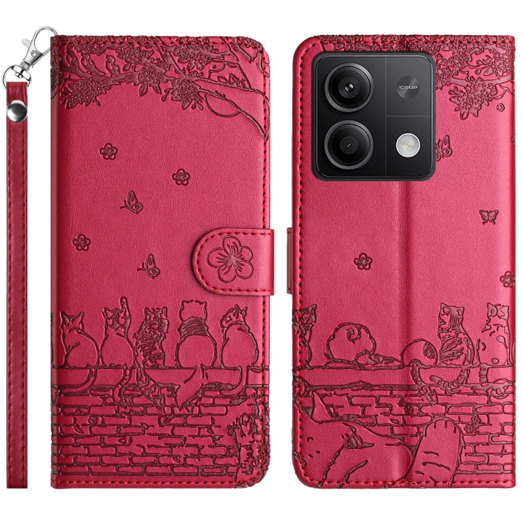 For Xiaomi Redmi Note 13 5G Cat Embossing Pattern Leather Phone Case with Lanyard(Red)
For Xiaomi Redmi Note 13 5G Cat Embossing Pattern Leather Phone Case with Lanyard(Red)