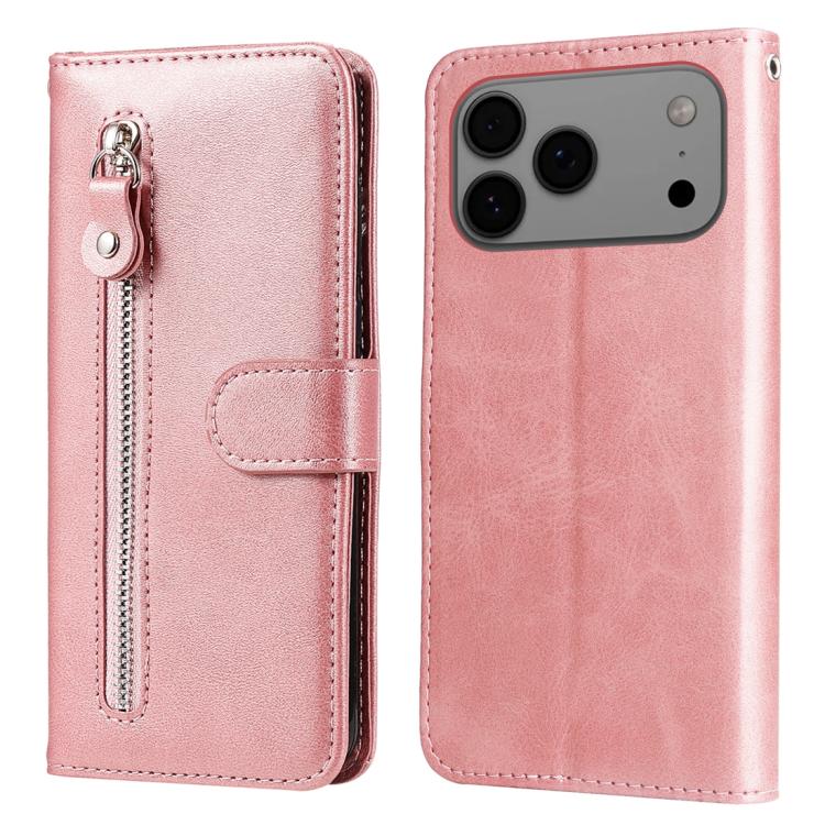 For iPhone 17 Pro Max Fashion Calf Texture Zipper Leather Phone Case(Rose Gold)
For iPhone 17 Pro Max Fashion Calf Texture Zipper Leather Phone Case(Rose Gold)