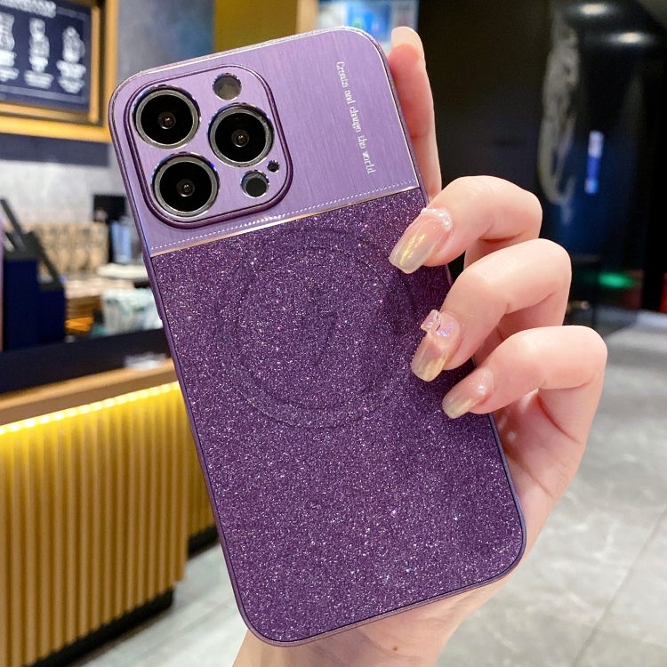 For iPhone 14 Pro Magsafe Magnetic Metallic Glitter Powder Shockproof Phone Case(Purple)
For iPhone 14 Pro Magsafe Magnetic Metallic Glitter Powder Shockproof Phone Case(Purple)