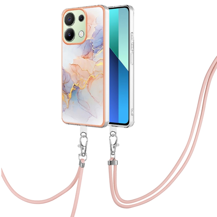 For Xiaomi Redmi Note 13 4G Global Electroplating IMD TPU Phone Case with Lanyard(White Marble)
For Xiaomi Redmi Note 13 4G Global Electroplating IMD TPU Phone Case with Lanyard(White Marble)