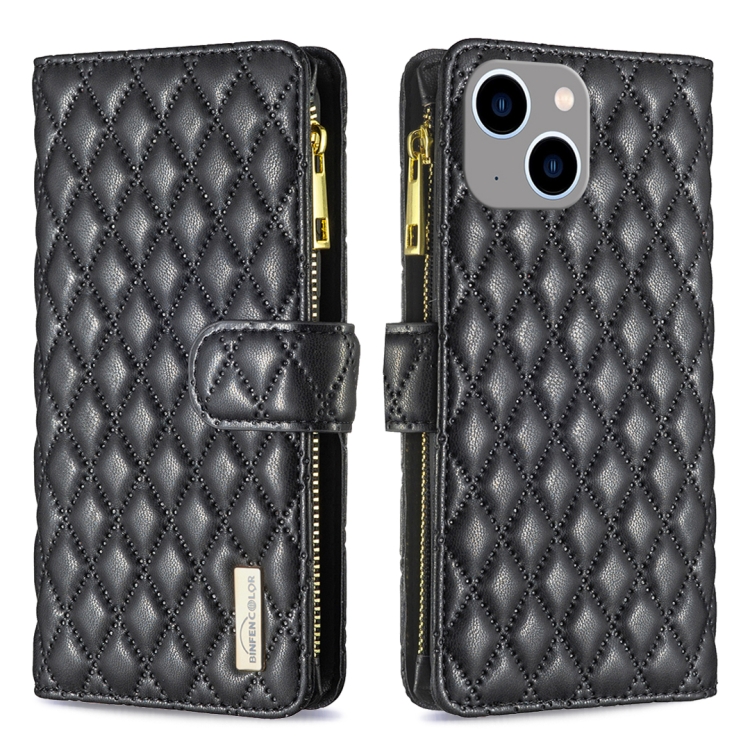 For iPhone 15 Plus Diamond Lattice Zipper Wallet Leather Flip Phone Case(Black)
For iPhone 15 Plus Diamond Lattice Zipper Wallet Leather Flip Phone Case(Black)