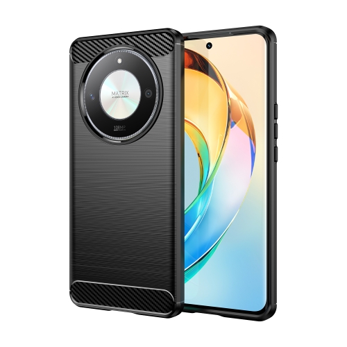 

For Honor Magic6 Lite 5G Brushed Texture Carbon Fiber TPU Phone Case(Black)