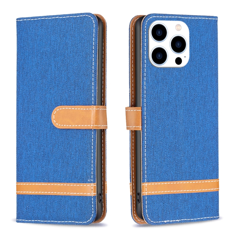 For iPhone 15 Pro Color Block Denim Texture Leather Phone Case(Royal Blue)
For iPhone 15 Pro Color Block Denim Texture Leather Phone Case(Royal Blue)
