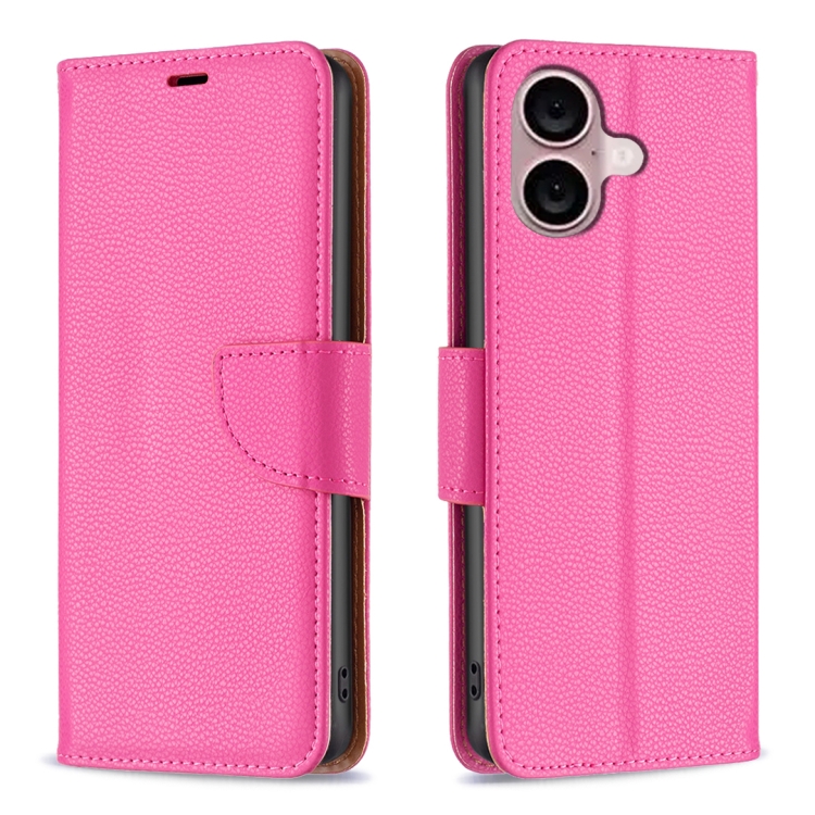 For iPhone 16 Plus Litchi Texture Pure Color Flip Leather Phone Case(Rose Red)
For iPhone 16 Plus Litchi Texture Pure Color Flip Leather Phone Case(Rose Red)
