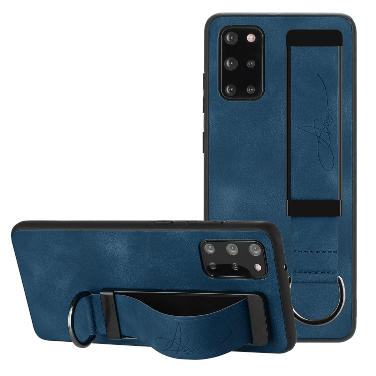 For Samsung Galaxy S20 FE Wristband Holder Leather Back Phone Case(Royal Blue)
For Samsung Galaxy S20 FE Wristband Holder Leather Back Phone Case(Royal Blue)
