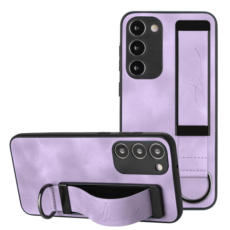 For Samsung Galaxy S23+ 5G Wristband Holder Leather Back Phone Case(Purple)
For Samsung Galaxy S23+ 5G Wristband Holder Leather Back Phone Case(Purple)
