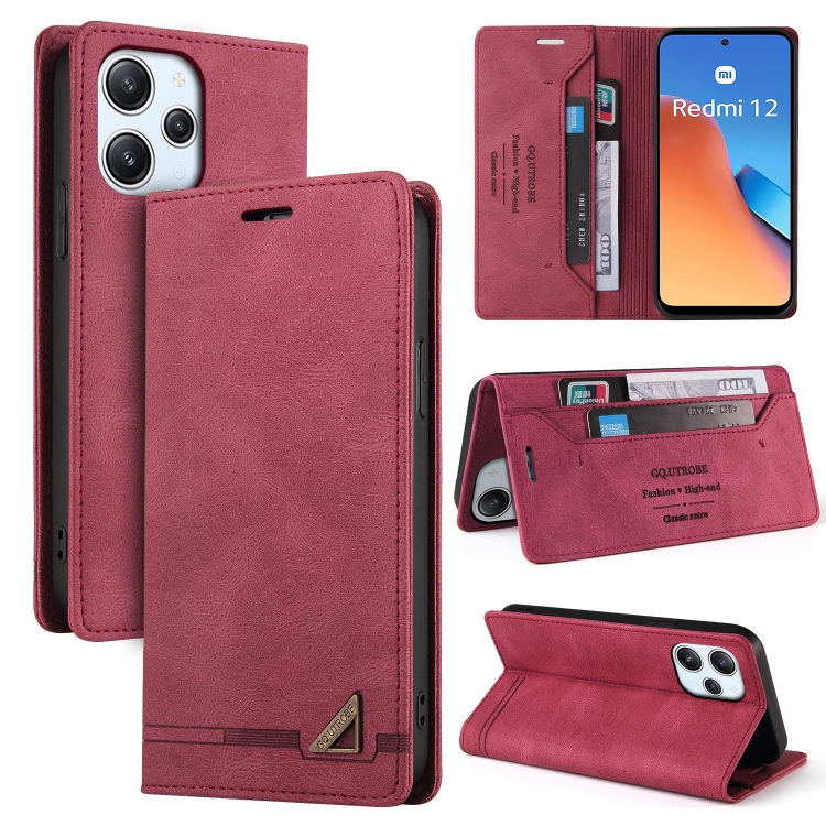 For Xiaomi Redmi 12 Skin Feel Anti-theft Brush Horizontal Flip Leather Case with Holder(Wine Red)
For Xiaomi Redmi 12 Skin Feel Anti-theft Brush Horizontal Flip Leather Case with Holder(Wine Red)