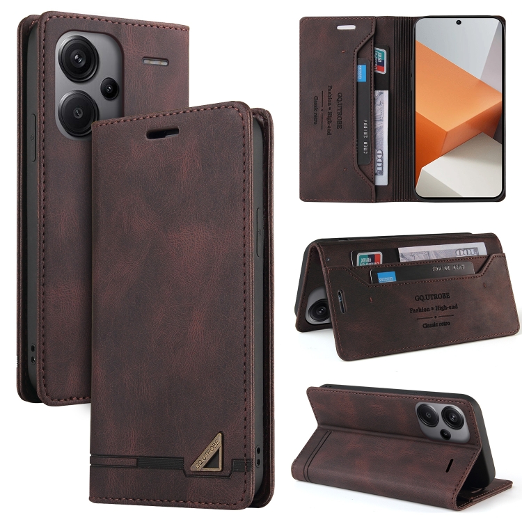 For Xiaomi Redmi Note 13 Pro+ Skin Feel Anti-theft Brush Horizontal Flip Leather Case with Holder(Brown)
For Xiaomi Redmi Note 13 Pro+ Skin Feel Anti-theft Brush Horizontal Flip Leather Case with Holder(Brown)