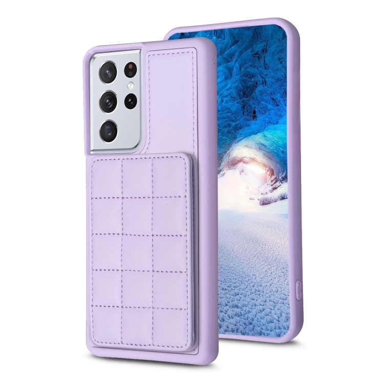For Samsung Galaxy S21 Ultra 5G Grid Card Slot Holder Phone Case(Light Purple)
For Samsung Galaxy S21 Ultra 5G Grid Card Slot Holder Phone Case(Light Purple)
