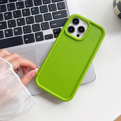 

For iPhone 14 Pro Max Shockproof Frame Frosted TPU Phone Case(Green)