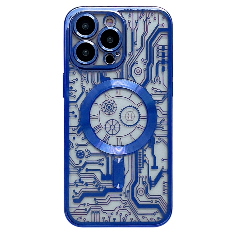 For iPhone 13 Pro Electroplated Circuit Board Pattern MagSafe Phone Case(Dark Blue)
For iPhone 13 Pro Electroplated Circuit Board Pattern MagSafe Phone Case(Dark Blue)