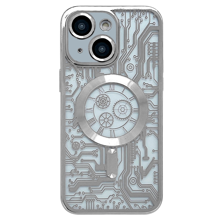 For iPhone 14 Plus Electroplated Circuit Board Pattern MagSafe Phone Case(Silver)
For iPhone 14 Plus Electroplated Circuit Board Pattern MagSafe Phone Case(Silver)