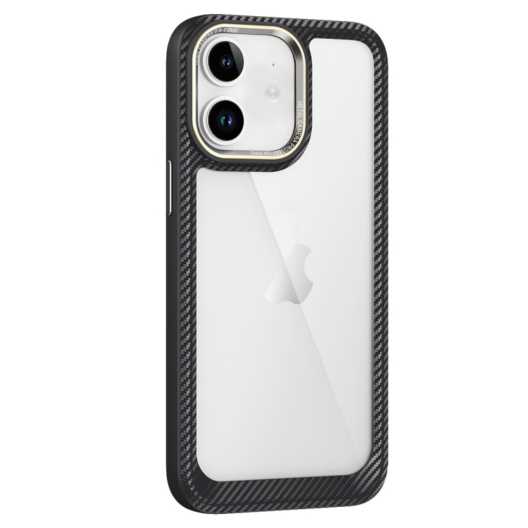 For iPhone 12 Carbon Fiber Transparent Back Panel Phone Case(Black + Transparent)
For iPhone 12 Carbon Fiber Transparent Back Panel Phone Case(Black + Transparent)