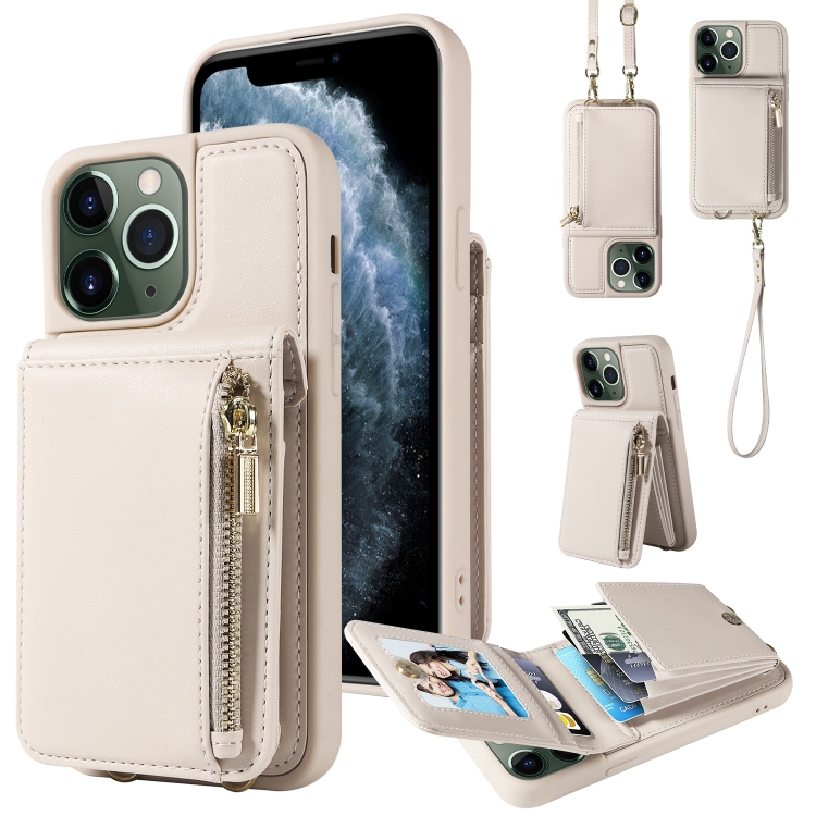 For iPhone 11 Pro Max Crossbody Lanyard Zipper Wallet Leather Phone Case(Beige)
For iPhone 11 Pro Max Crossbody Lanyard Zipper Wallet Leather Phone Case(Beige)