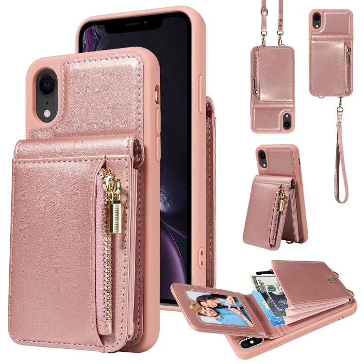 For iPhone XR Crossbody Lanyard Zipper Wallet Leather Phone Case(Rose Gold)
For iPhone XR Crossbody Lanyard Zipper Wallet Leather Phone Case(Rose Gold)