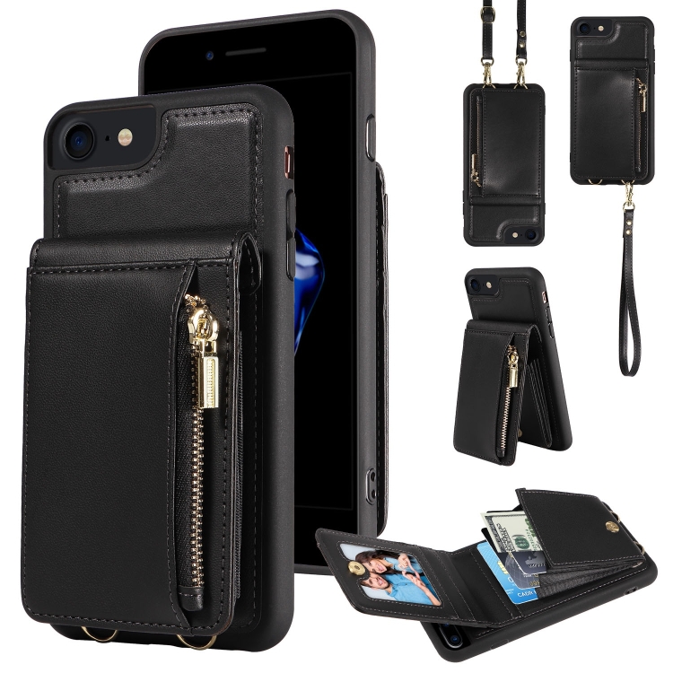 For iPhone SE 2022/ 7 / 8 Crossbody Lanyard Zipper Wallet Leather Phone Case(Black)
For iPhone SE 2022/ 7 / 8 Crossbody Lanyard Zipper Wallet Leather Phone Case(Black)