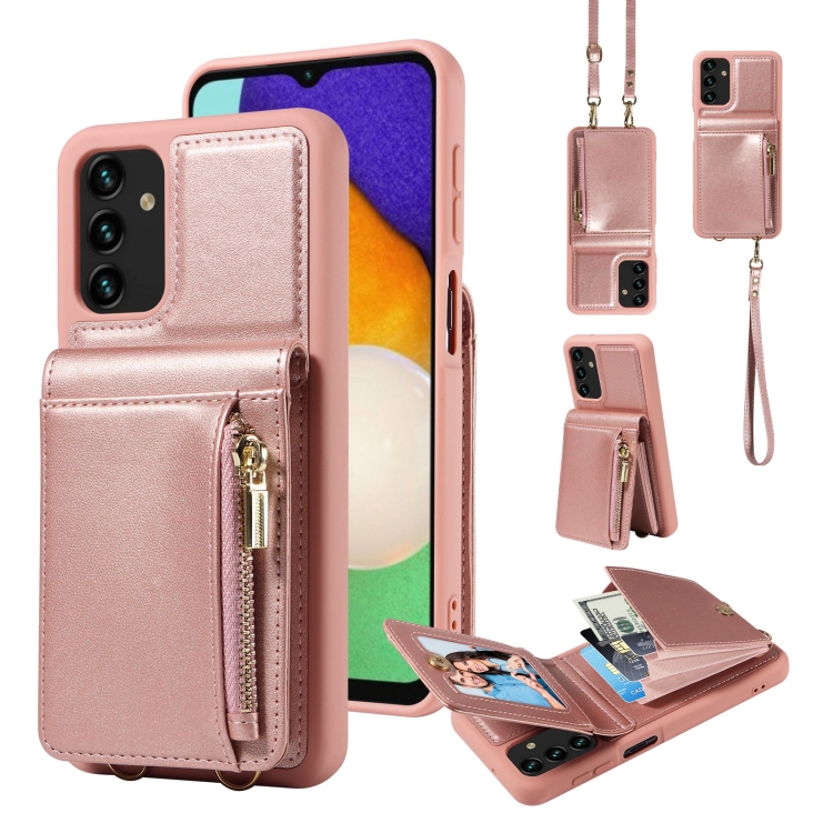 For Samsung Galaxy A13 4G / 5G Crossbody Lanyard Zipper Wallet Leather Phone Case(Rose Gold)
For Samsung Galaxy A13 4G / 5G Crossbody Lanyard Zipper Wallet Leather Phone Case(Rose Gold)