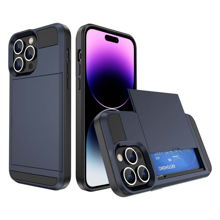 For iPhone 14 Pro Max Multifunction Armor Slide Card Slot Phone Case(Navy Blue)
For iPhone 14 Pro Max Multifunction Armor Slide Card Slot Phone Case(Navy Blue)