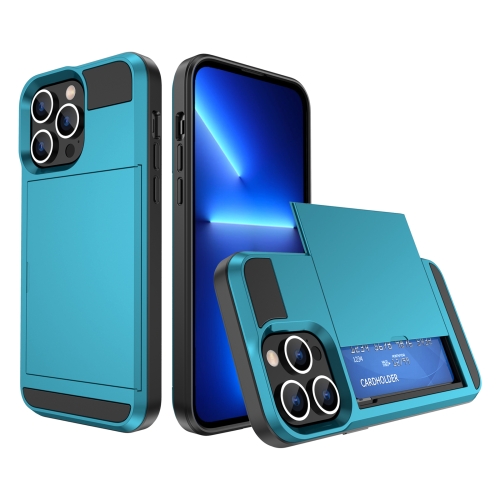For iPhone 13 Pro Max Multifunction Armor Slide Card Slot Phone Case(Sky Blue)
For iPhone 13 Pro Max Multifunction Armor Slide Card Slot Phone Case(Sky Blue)