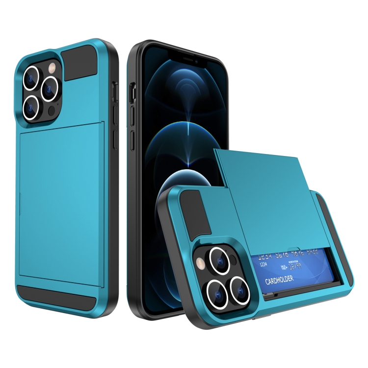 For iPhone 12 Pro Max Multifunction Armor Slide Card Slot Phone Case(Sky Blue)
For iPhone 12 Pro Max Multifunction Armor Slide Card Slot Phone Case(Sky Blue)