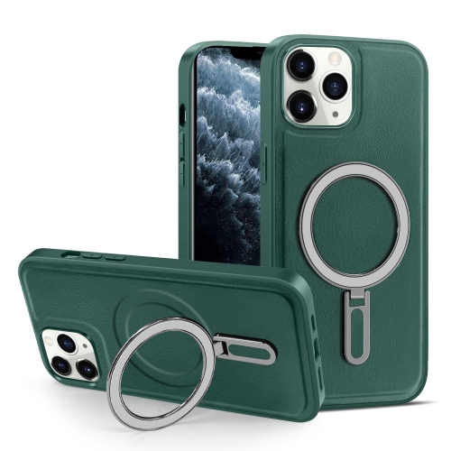 

For iPhone 11 Pro Max MagSafe Magnetic Holder Phone Case(Green)