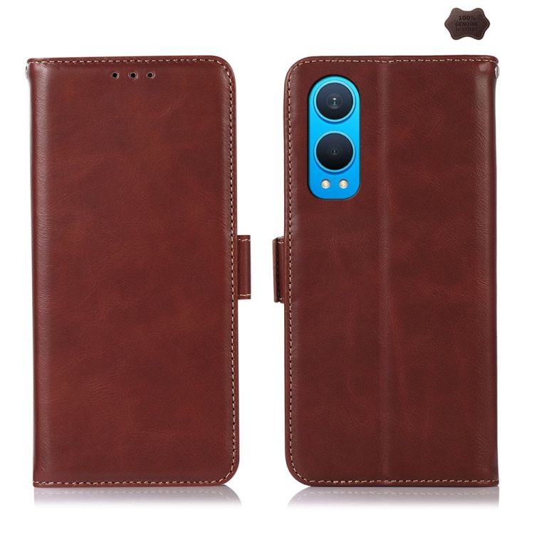 For OnePlus Nord CE4 Lite Magnetic Crazy Horse Texture Genuine Leather RFID Phone Case(Brown)
For OnePlus Nord CE4 Lite Magnetic Crazy Horse Texture Genuine Leather RFID Phone Case(Brown)