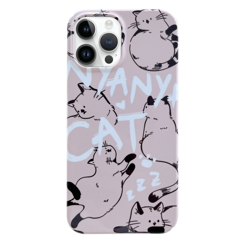 

For iPhone 14 Pro Max Painted Pattern PC Phone Case(CATs)