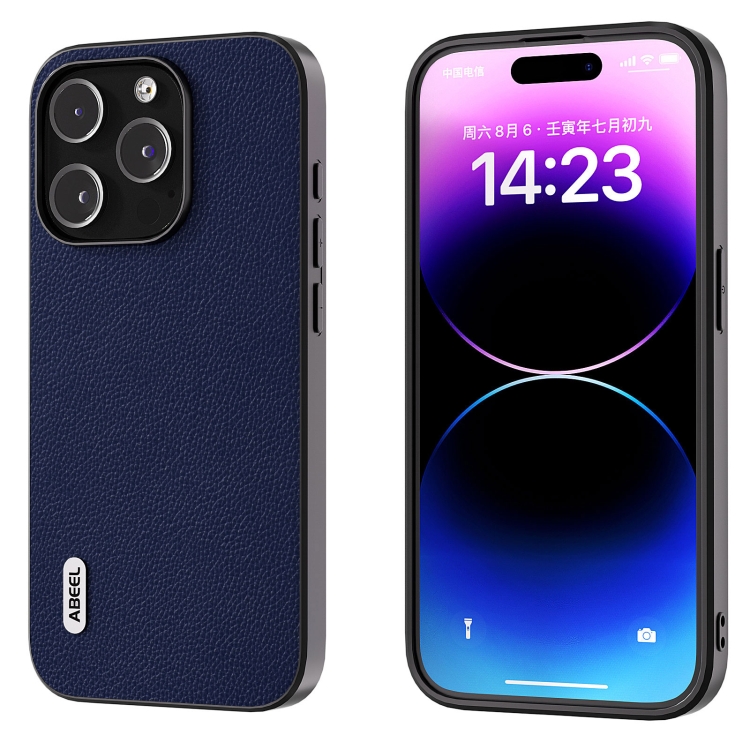 For iPhone 15 Pro ABEEL Black Edge Genuine Leather Mino Phone Case(Royal Blue)
For iPhone 15 Pro ABEEL Black Edge Genuine Leather Mino Phone Case(Royal Blue)
