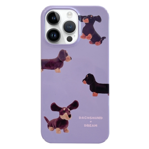 

For iPhone 13 Pro Painted Pattern PC Phone Case(Dachshund Dog)