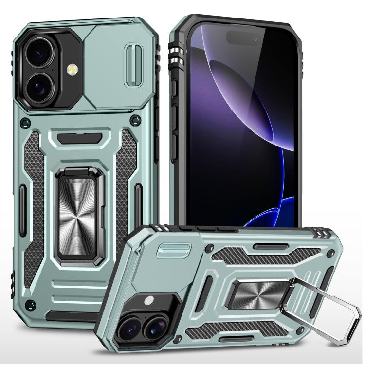 For iPhone 17 Armor PC + TPU Camera Shield Phone Case(Alpine Green)
For iPhone 17 Armor PC + TPU Camera Shield Phone Case(Alpine Green)