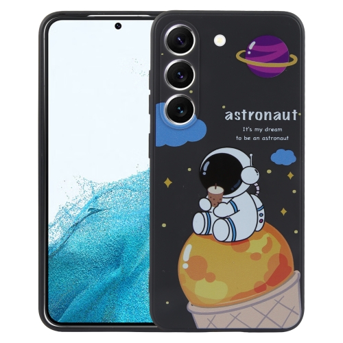 For Samsung Galaxy S22+ 5G Milk Tea Astronaut Pattern Liquid Silicone Phone Case(Black)
For Samsung Galaxy S22+ 5G Milk Tea Astronaut Pattern Liquid Silicone Phone Case(Black)