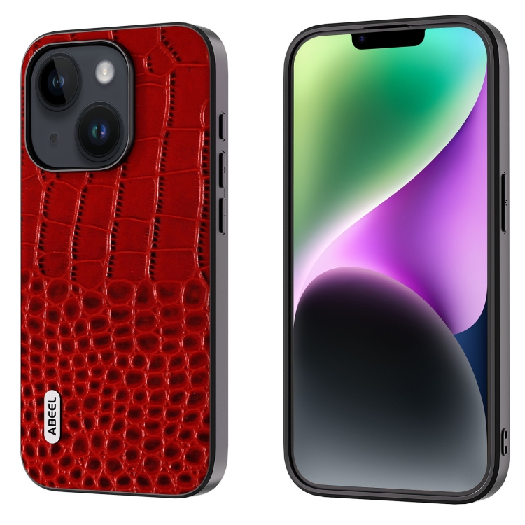 For iPhone 15 ABEEL Genuine Leather Crocodile Pattern Black Edge Phone Case(Red)
For iPhone 15 ABEEL Genuine Leather Crocodile Pattern Black Edge Phone Case(Red)