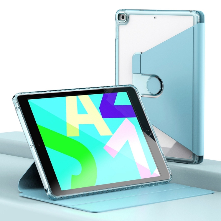 For iPad 10.2 2021 / 2020 / 2019 Clear 360 Rotation Stand Smart Leather Tablet Case(Baby Blue)
For iPad 10.2 2021 / 2020 / 2019 Clear 360 Rotation Stand Smart Leather Tablet Case(Baby Blue)