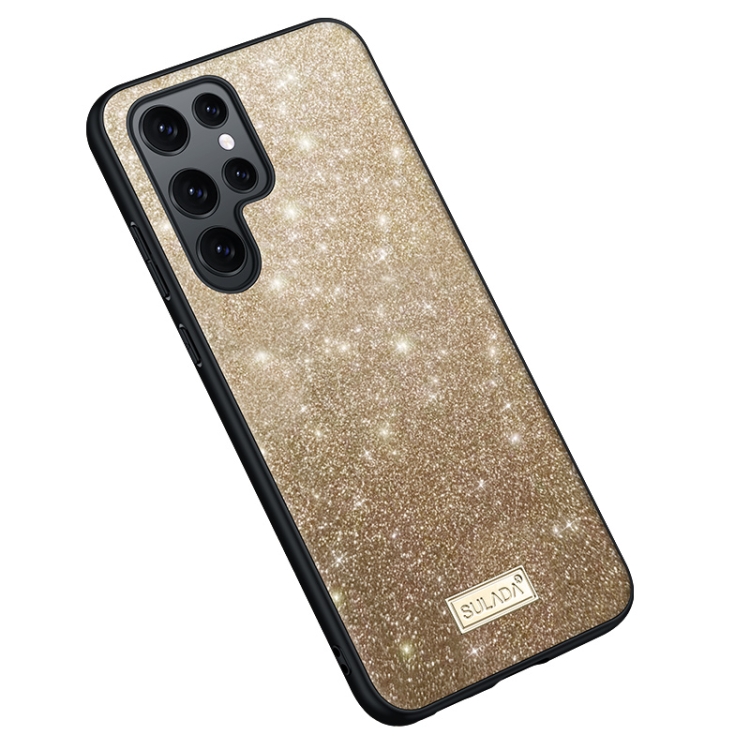 For Samsung Galaxy S25 Ultra 5G SULADA Glittery TPU Hybrid Handmade Leather Phone Case(Gold)
For Samsung Galaxy S25 Ultra 5G SULADA Glittery TPU Hybrid Handmade Leather Phone Case(Gold)