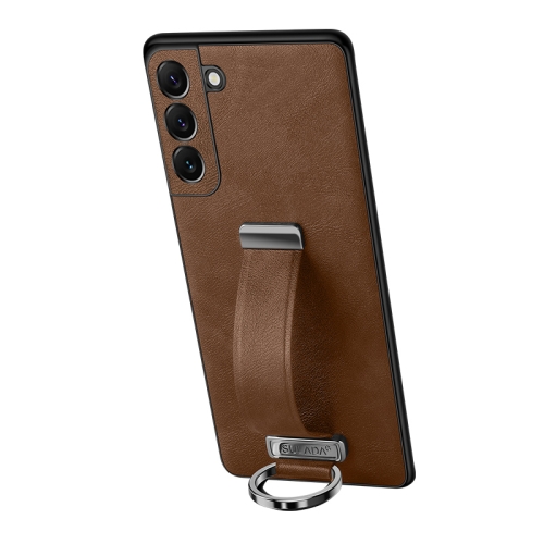 

For Samsung Galaxy S23 5G SULADA PC + Leather Texture Skin Feel Shockproof Phone Case(Brown)