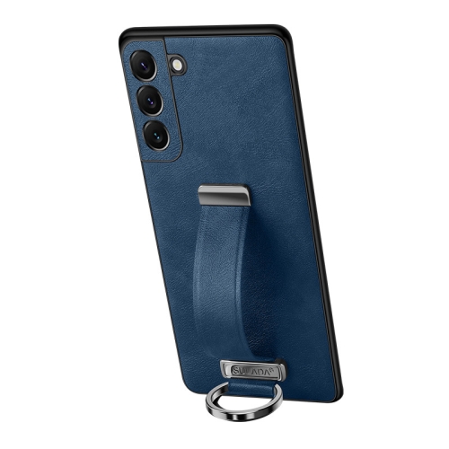

For Samsung Galaxy S24+ 5G SULADA PC + Leather Texture Skin Feel Shockproof Phone Case(Blue)