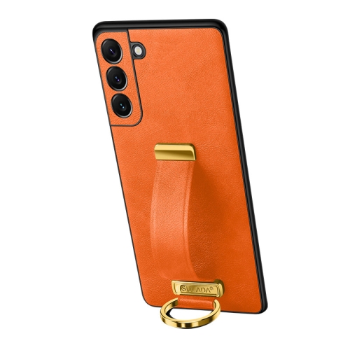 

For Samsung Galaxy S24+ 5G SULADA PC + Leather Texture Skin Feel Shockproof Phone Case(Orange)