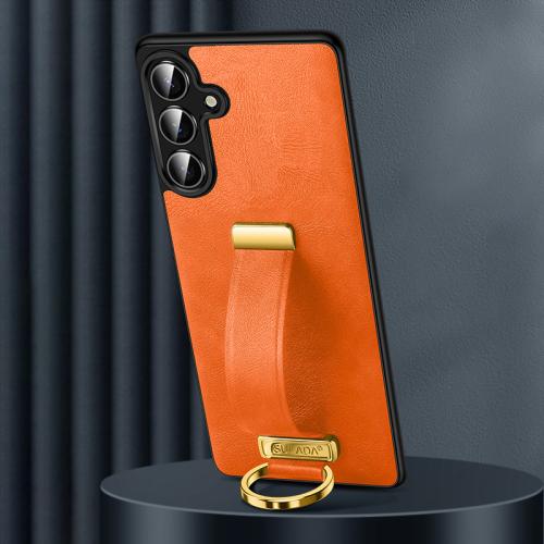 For Samsung Galaxy S25+ 5G SULADA PC Hybrid Leather Texture Skin Feel Shockproof Phone Case(Orange)
For Samsung Galaxy S25+ 5G SULADA PC Hybrid Leather Texture Skin Feel Shockproof Phone Case(Orange)