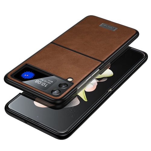 For Samsung Galaxy Z Flip4 SULADA Shockproof TPU + Handmade Leather Phone Case(Brown)
For Samsung Galaxy Z Flip4 SULADA Shockproof TPU + Handmade Leather Phone Case(Brown)