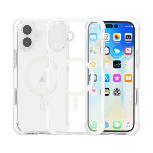 For iPhone 16 Plus Acrylic Magsafe Magnetic Shockproof Phone Case(Transparent)
For iPhone 16 Plus Acrylic Magsafe Magnetic Shockproof Phone Case(Transparent)