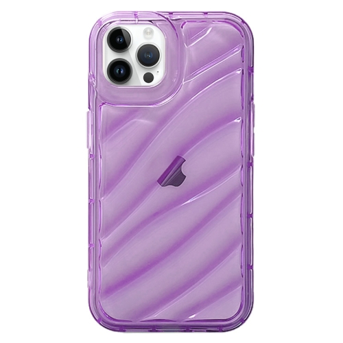 

For iPhone 14 Pro Waves TPU Phone Case(Purple)