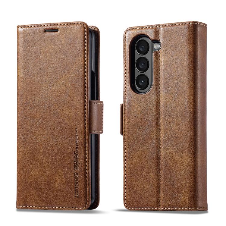 For Samsung Galaxy Z Fold7 5G LC.IMEEKE RFID Anti-theft Leather Phone Case(Brown)
For Samsung Galaxy Z Fold7 5G LC.IMEEKE RFID Anti-theft Leather Phone Case(Brown)