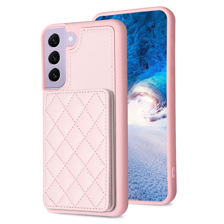 For Samsung Galaxy S21 FE 5G BF25 Square Plaid Card Bag Holder Phone Case(Pink)
For Samsung Galaxy S21 FE 5G BF25 Square Plaid Card Bag Holder Phone Case(Pink)