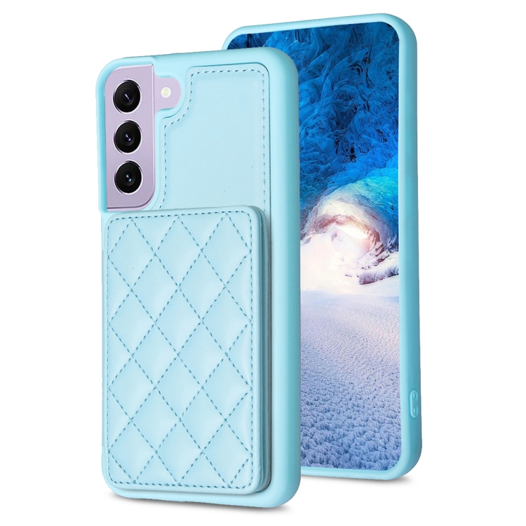 For Samsung Galaxy S21 FE 5G BF25 Square Plaid Card Bag Holder Phone Case(Blue)
For Samsung Galaxy S21 FE 5G BF25 Square Plaid Card Bag Holder Phone Case(Blue)
