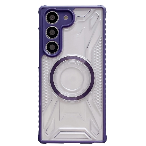 

For Samsung Galaxy S23 5G CD Texture Magsafe Phone Case(Dark Purple)