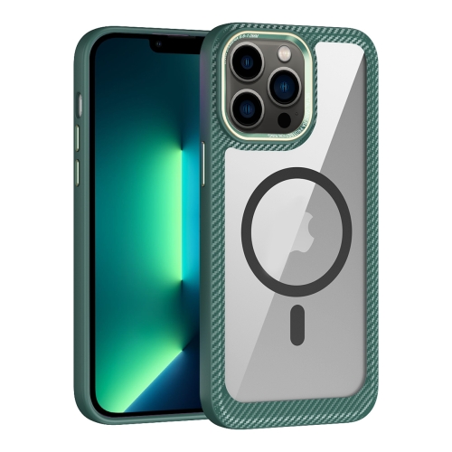 For iPhone 13 Pro Max MagSafe Carbon Fiber Transparent Back Panel Phone Case(Green)
For iPhone 13 Pro Max MagSafe Carbon Fiber Transparent Back Panel Phone Case(Green)