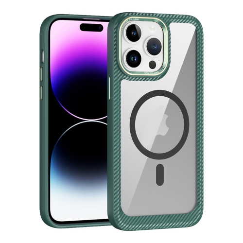 For iPhone 14 Pro Max MagSafe Carbon Fiber Transparent Back Panel Phone Case(Green)
For iPhone 14 Pro Max MagSafe Carbon Fiber Transparent Back Panel Phone Case(Green)
