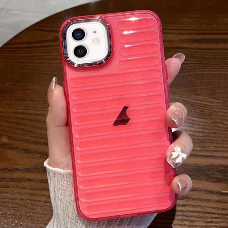 For iPhone 12 Striped Electroplating TPU Transparent Phone Case(Fluorescent Red)
For iPhone 12 Striped Electroplating TPU Transparent Phone Case(Fluorescent Red)